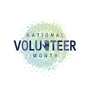 National volunteer month concept in flat style