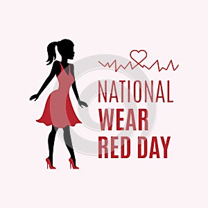 National Wear Red Day vector