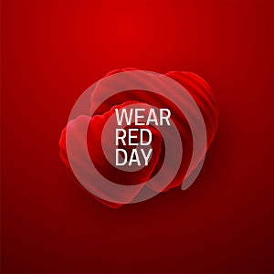 National wear red day. Vector holiday illustration