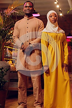 National wedding. Bride and groom. Wedding muslim couple during the marriage ceremony. Muslim marriage.