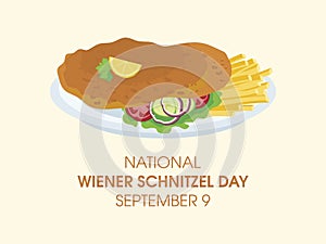 National Wiener Schnitzel Day vector