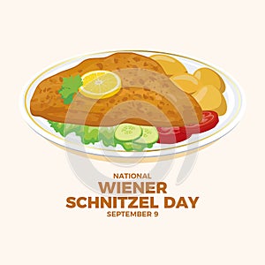 National Wiener Schnitzel Day vector illustration