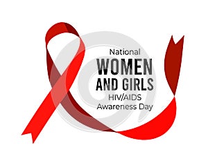 National Women and Girls HIV AIDS Awareness Day. Vector illustration on white