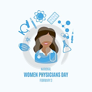 National Women Physicians Day vector