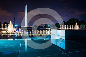 The National World War II Memorial and Washington Monument at ni