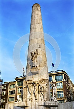 National World War II Monument Dam Square Amsterdam Netherlands