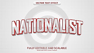 nationalist text effect editable eps file