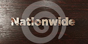 Nationwide - grungy wooden headline on Maple - 3D rendered royalty free stock image