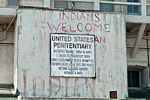 Native American Alcatraz Occupation sign