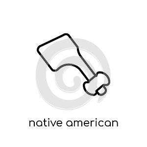 Native American Canoe icon from American Indigenous Signals coll