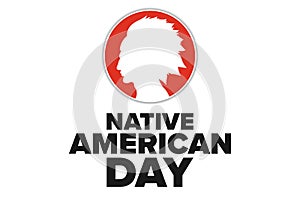 Native American Day. Holiday concept. Template for background, banner, card, poster with text inscription. Vector EPS10