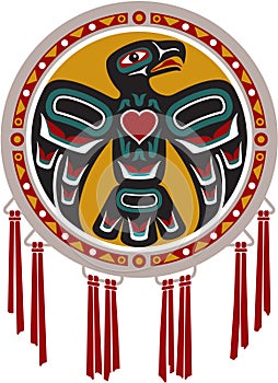 Native American Drum with Eagle