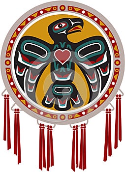 Native American Drum with Eagle