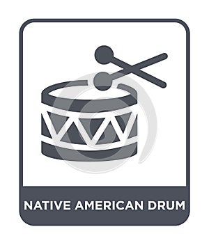 native american drum icon in trendy design style. native american drum icon isolated on white background. native american drum