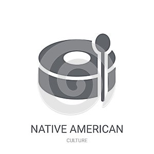 Native American Drum icon. Trendy Native American Drum logo concept on white background from Culture collection