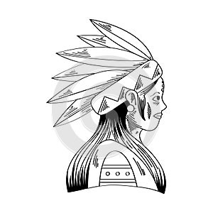 native american girl design