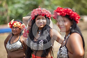 Native american girls and woman, Embera tribe