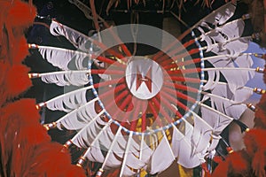 Native American headdress for the ceremonial Corn Dance, Santa Clara Pueblo, NM photo