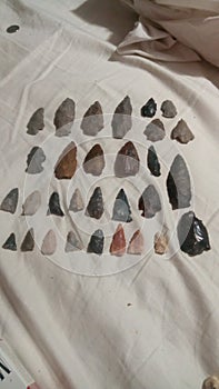 Native American Indian arrowheads tips points