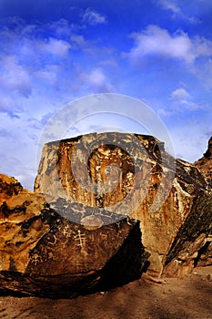 Native American Indian Drawings on Rocks Petroglyphs