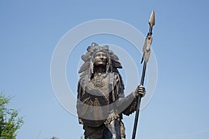 Native American Indian with Spear