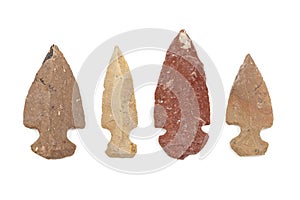 Native American Indian stone arrowheads