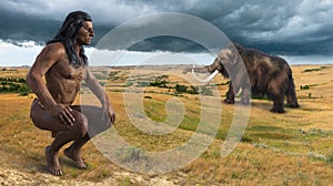 Native American Indian, Woolly Mammoth