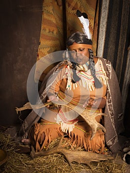 Native American storyteller photo