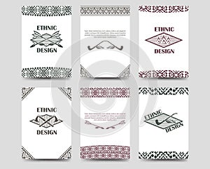 Native american style borders cards