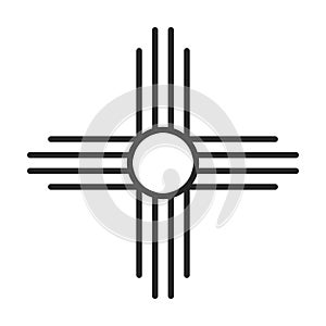 Native American Sun symbol icon