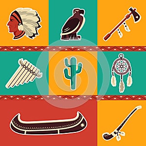 Native american symbol icons