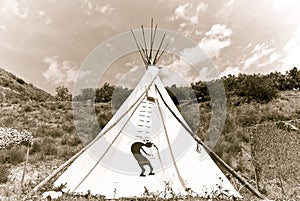 Native American teepee photo