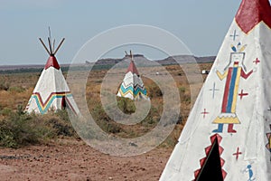Native American tepees