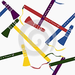 Native American Tomahawk Axe Vector Illustration Seamless Pattern