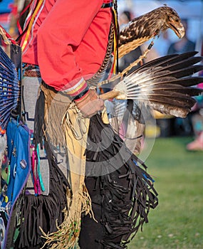 Native American in traditional attire