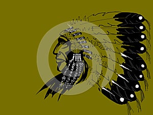 Native american whit eagle
