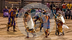 AUGUST 10 & 11, 2019 - GALLUP NEW MEXICO, USA - Cermonial Dancing Native Americans & Navajo at 98th Gallup Inter-tribal Indian Cer