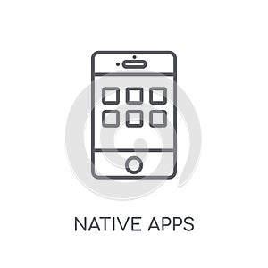 Native apps linear icon. Modern outline Native apps logo concept