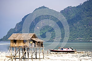 Native Hut and House Boat