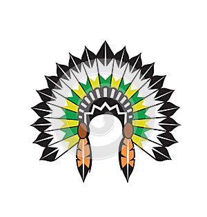 Native indian headdress vector