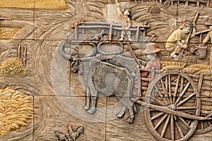 Native molding art on wall