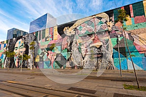 Native People Mural in Rio de Janeiro