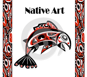 Native salmon Vector