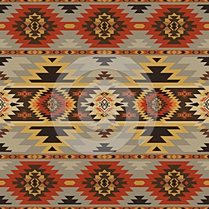 Native Southwest American, Indian, Aztec, Navajo seamless pattern. photo