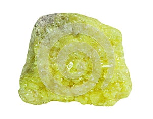 Native sulfur on a white background