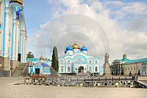 The Nativity-Bogoroditsky church of the Zadonskiy monastery in Zadonsk town, Russia