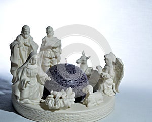Nativity candle ring