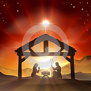 Nativity Christian Christmas Scene photo