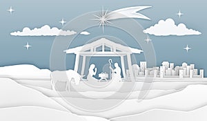 Nativity Christmas Paper Scene