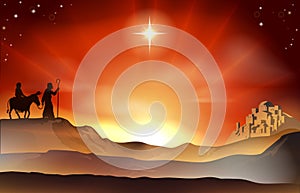 Nativity Christmas story illustration photo